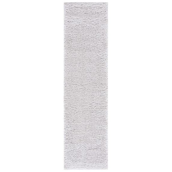 SAFAVIEH Lindsay Deborah Solid Polyester Shag Runner Rug, Gray, 2'2" x 8'