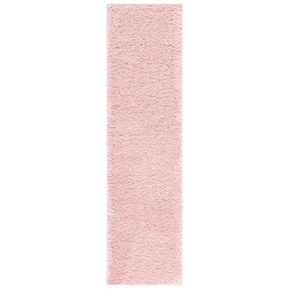 SAFAVIEH Lindsay Deborah Solid Polyester Shag Runner Rug, Pink, 2'2" x 8'