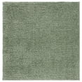 thumbnail image 1 of SAFAVIEH Lindsay Deborah Solid Polyester Shag Area Rug, Green, 6'7" x 6'7" Square, 1 of 7