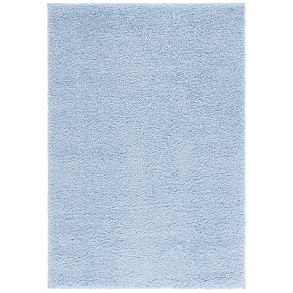 SAFAVIEH Lindsay Deborah Solid Polyester Shag Area Rug, Aqua, 9' x 12'