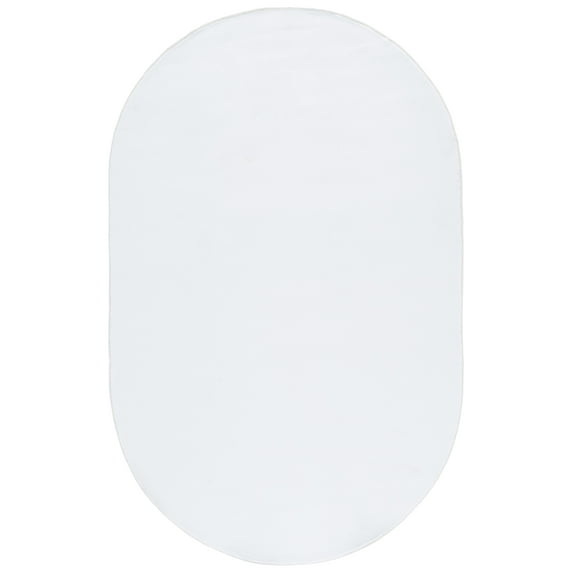 SAFAVIEH Loft Kalya Solid Machine Washable Area Rug, Ivory, 5' x 8' Oval
