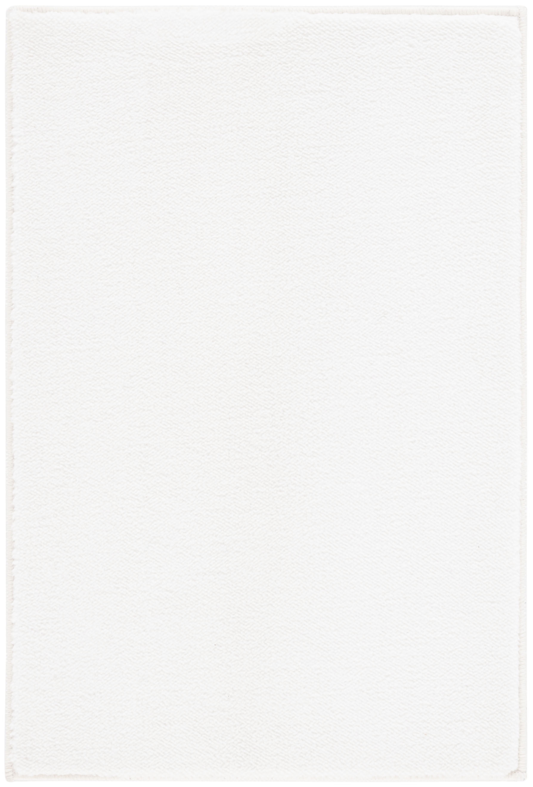 Ivory Hand-Knotted Washable Wool Area Rug, 3' x 5'