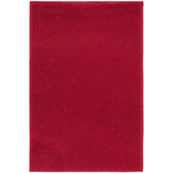 SAFAVIEH Loft Kalya Solid Machine Washable Area Rug, Red, 3' x 5'