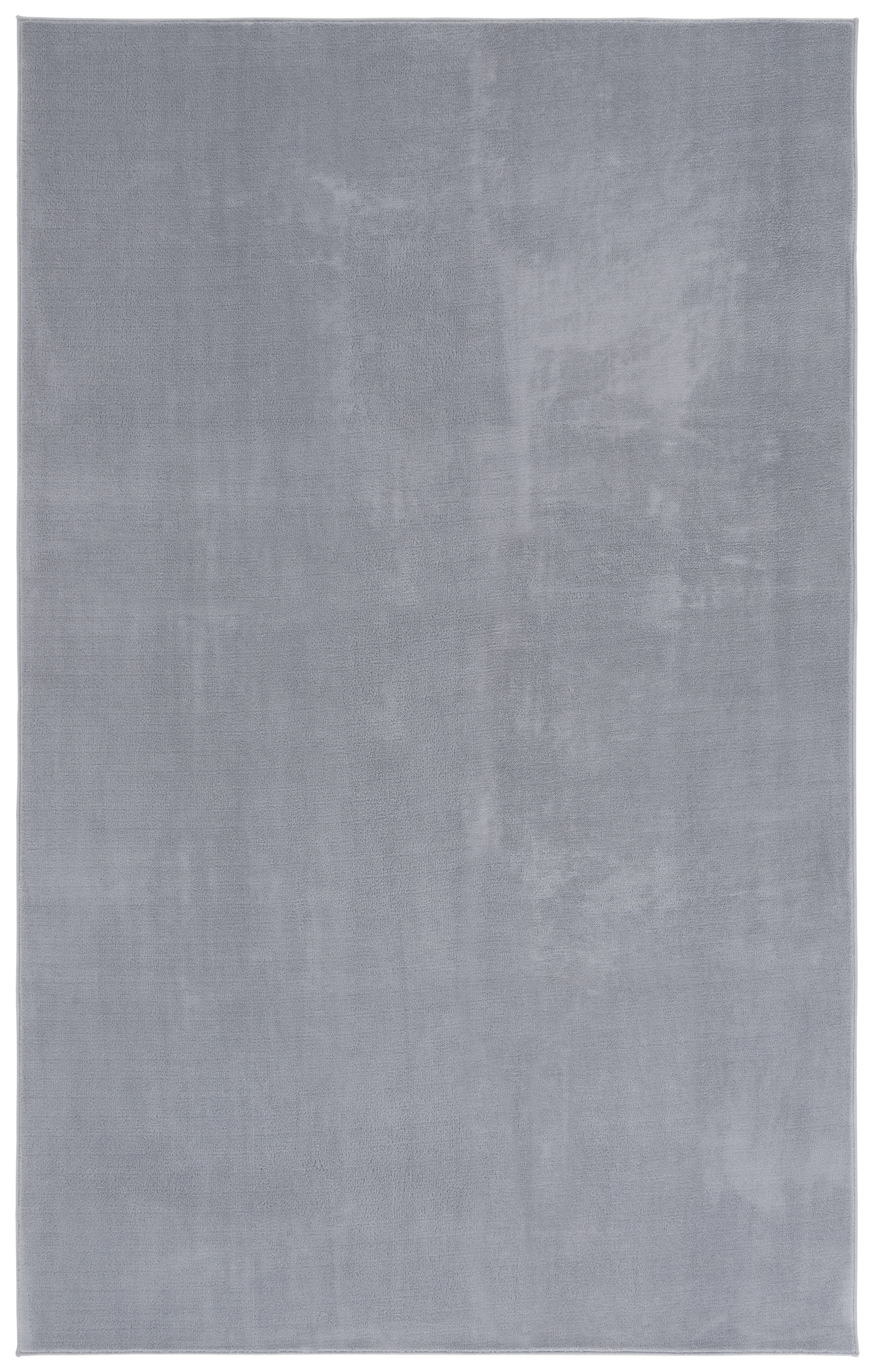 Gray Solid Wool and Synthetic 6' x 9' Rectangular Area Rug