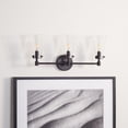thumbnail image 1 of Safavieh Lonsen 3 Light Mid-Century Vanity Sconce, Matte Black, 1 of 6
