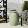 thumbnail image 1 of Safavieh Lotus Ceramic Indoor/Outdoor Garden Patio Stool, Light Green, 1 of 6