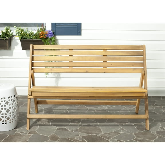 Safavieh Luca Indoor/Outdoor Urban Acacia Folding Bench