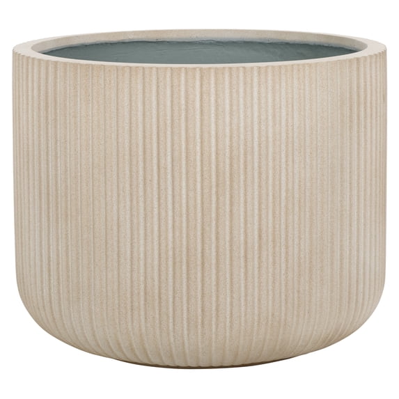 Safavieh 22.83" x 22.83" x 18.11" Round Beige Ficonstone/Cement Plant Pot