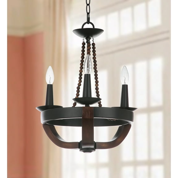 Safavieh Lucero 17.5-Inch Dia. Adjustable Chandelier, Black