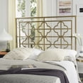 Safavieh Lucina French Silver Metal Headboard – Full Size, Quatrefoil Design