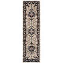 SAFAVIEH Lyndhurst Harper Floral Runner Rug, Cream/Anthracite, 2'3" x 10'