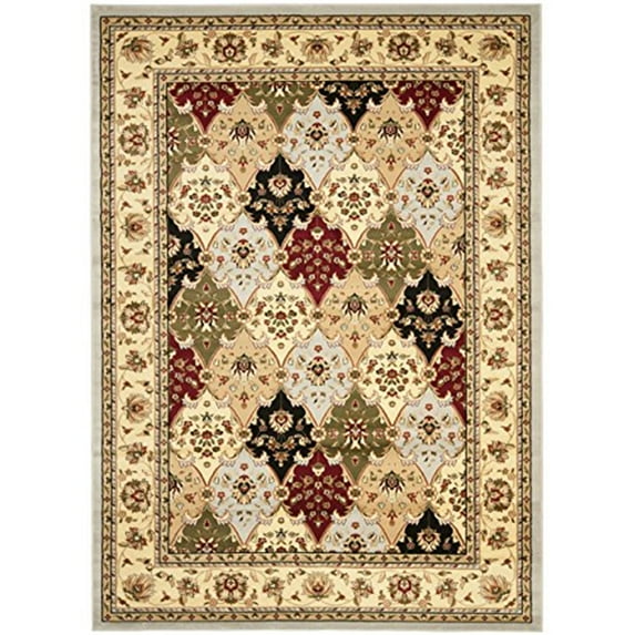 Safavieh Lyndhurst Collection Traditional Oriental Round Area Rug-Color:Grey/Multi,Shape:Large Rectangle,Size:12'L x 8' 11''W