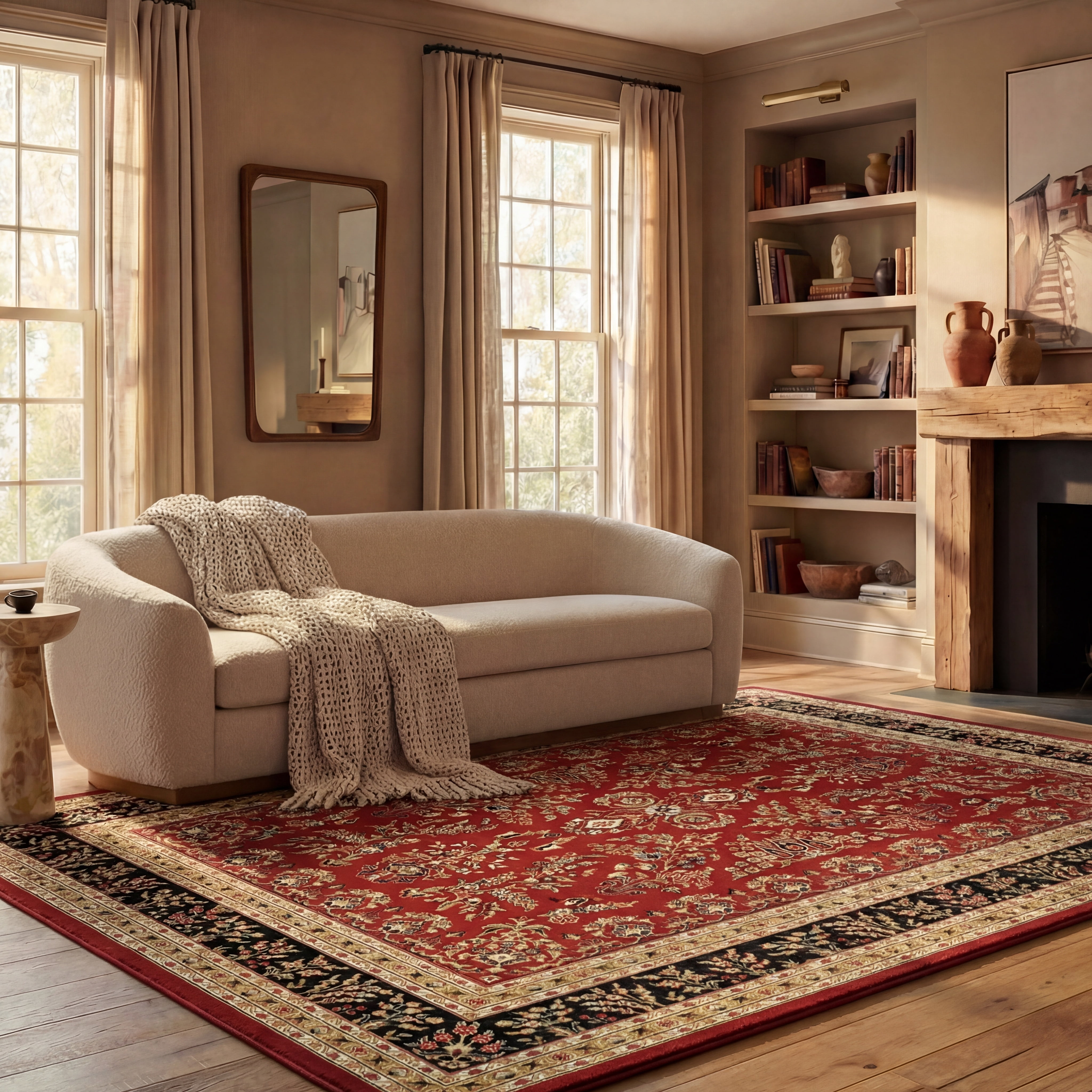 Safavieh Lyndhurst Isadora Floral Area Rug, Red/Black, 6' x 8'