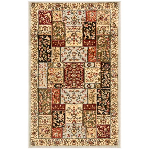 Safavieh Lyndhurst Collection Traditional Oriental Round Area Rug-Color:Grey/Multi,Shape:Small Rectangle,Size:3'-3" X 5'-3"