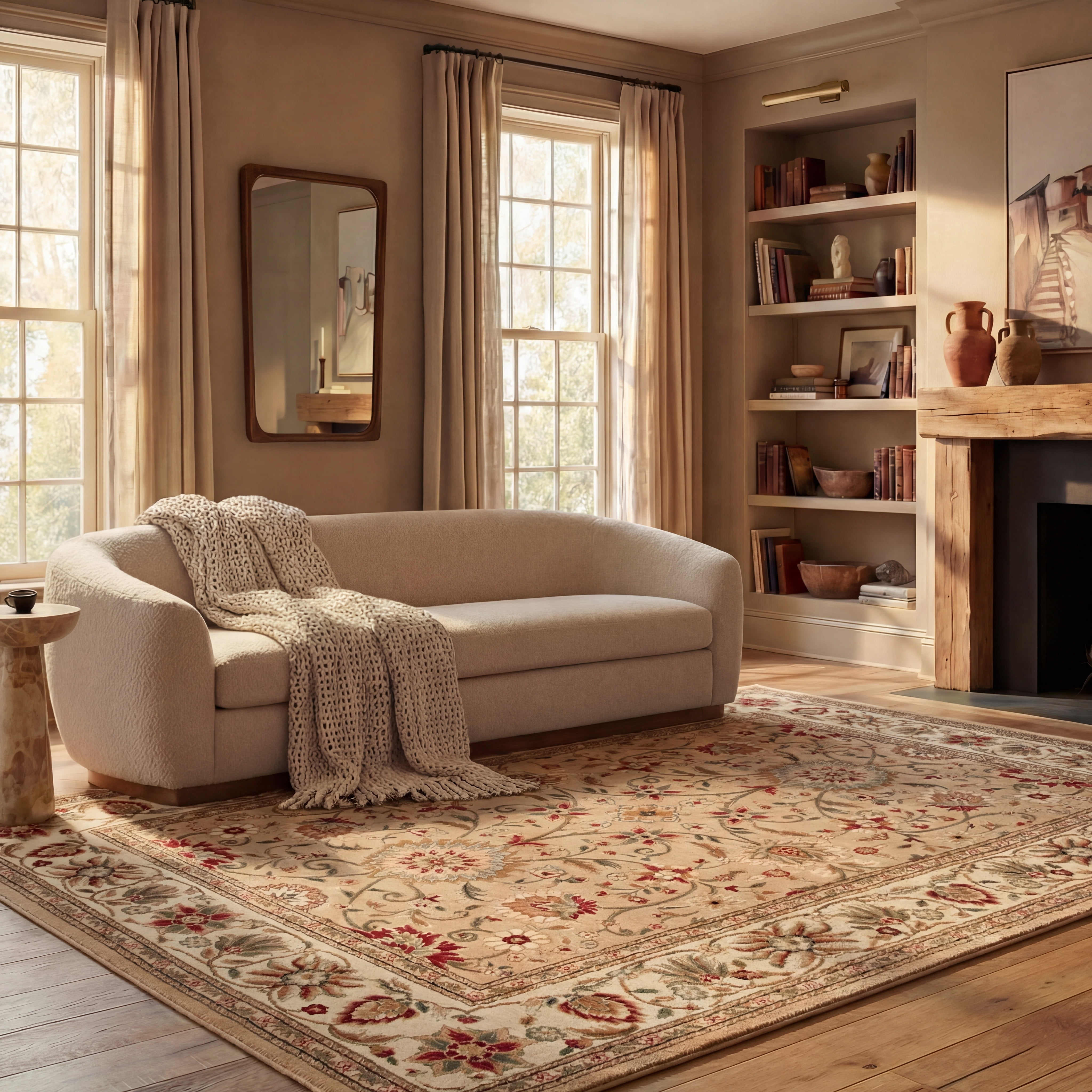 Safavieh Lyndhurst Victoria Floral Area Rug, Beige/Ivory, 6' x 8'