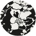 thumbnail image 1 of Contemporary Rug - Modern Art Polyester -Black/Ivory-Color:Black/Ivory,Design:Contemporary,Shape:Round,Size:7' X 7', 1 of 2