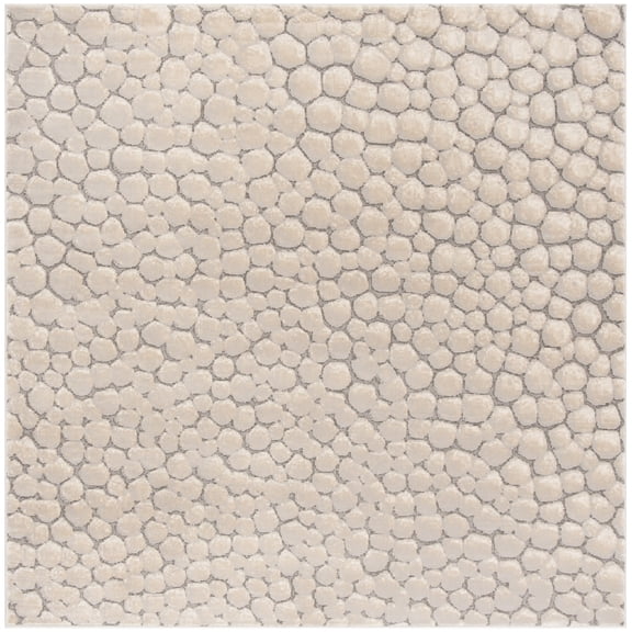SAFAVIEH Meadow Malanie Polka Dot Area Rug, Beige, 5' x 5' Square
