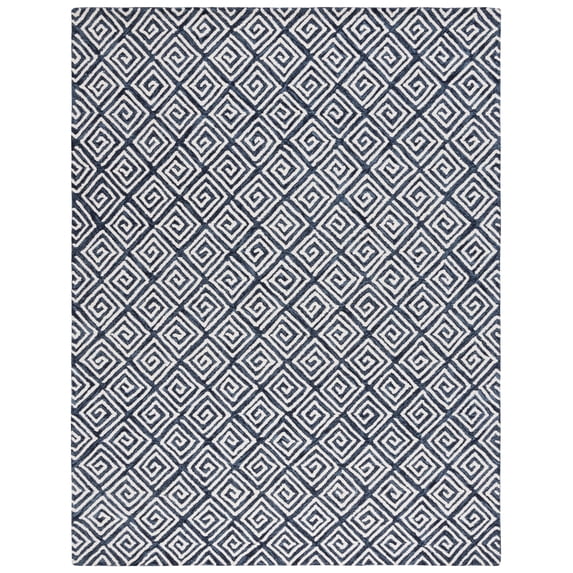SAFAVIEH Metro Lauressa Geometric Area Rug, Navy/Ivory, 8' x 10'