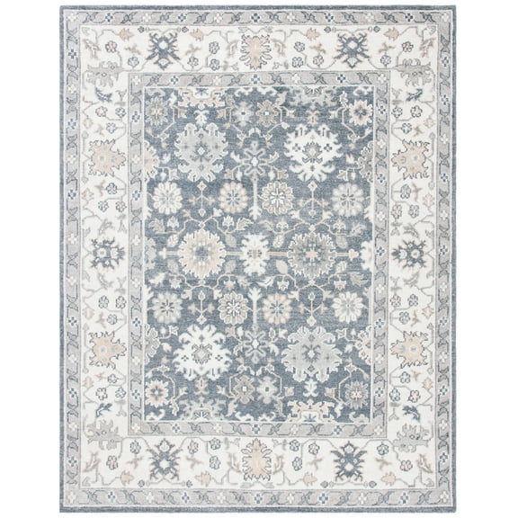 SAFAVIEH Maharaja Caelestinus Bordered Area Rug, Charcoal/Ivory, 8' x 10'