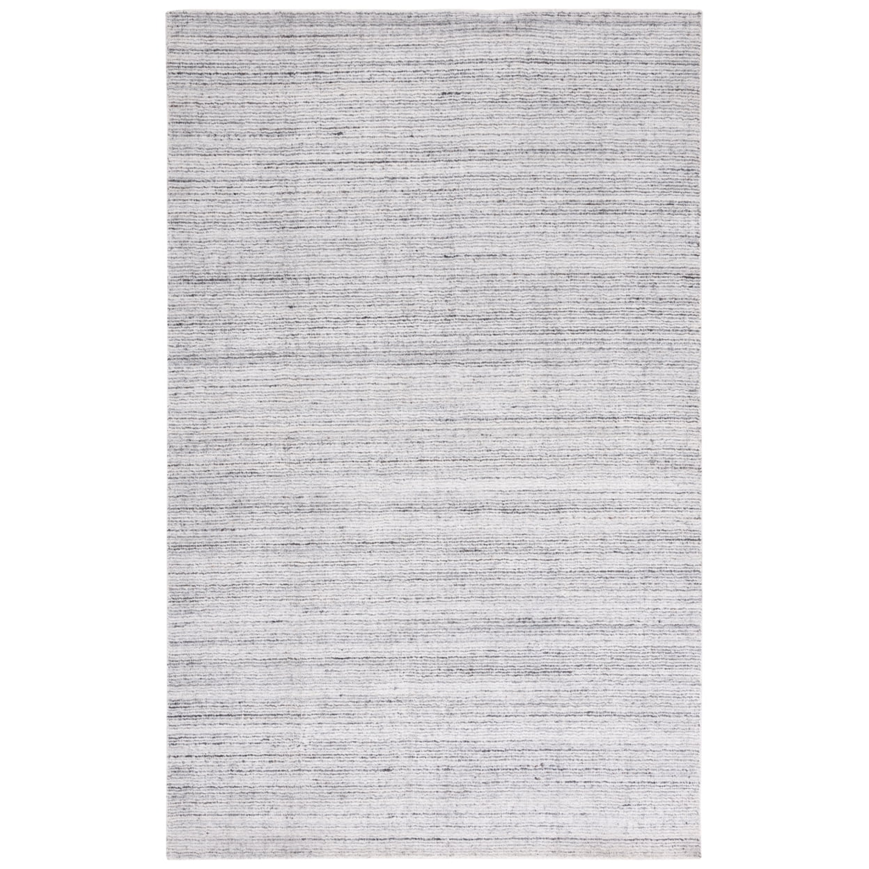 Mirage Ivory and Grey Hand-Knotted Wool Area Rug
