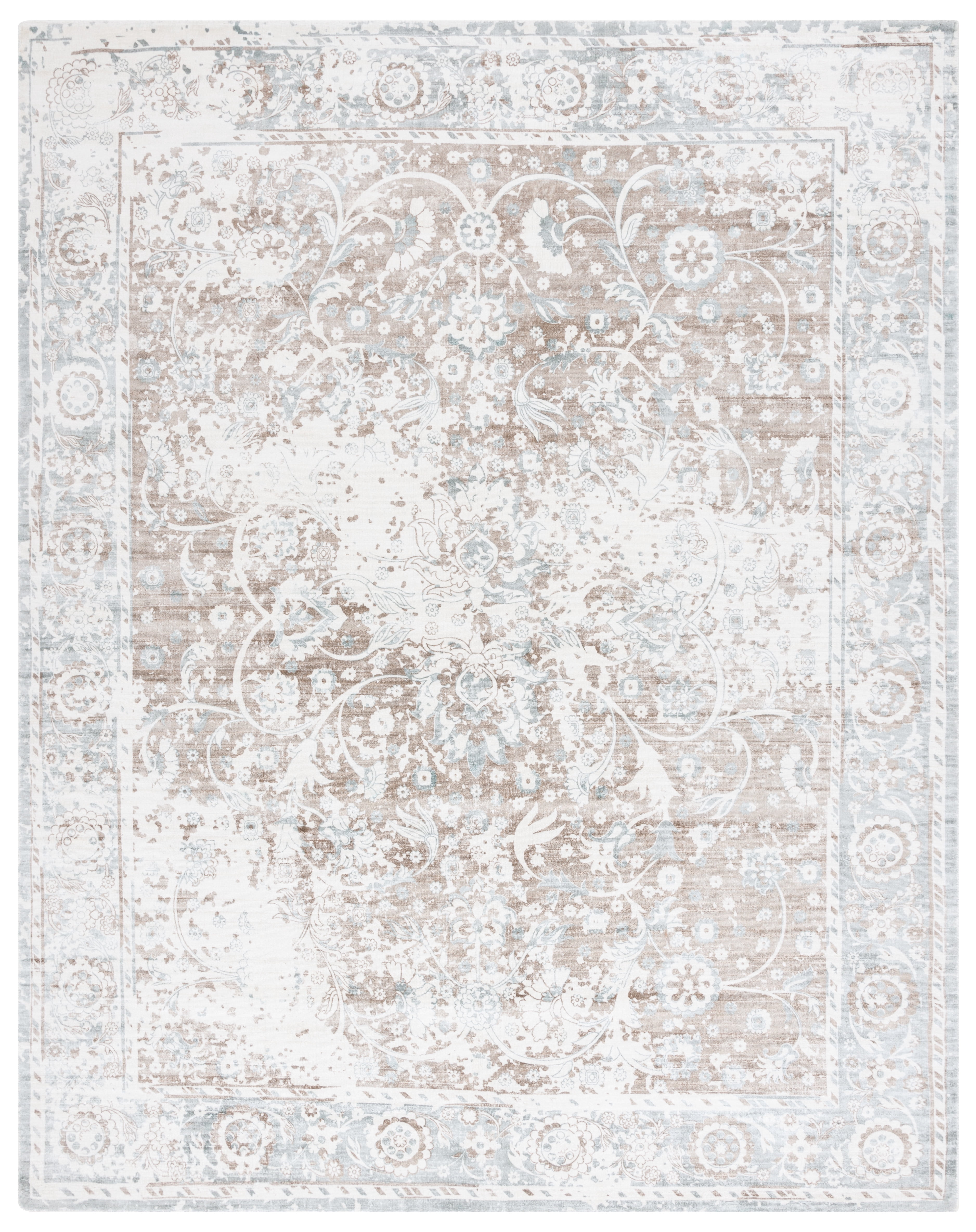SAFAVIEH Mirage Linden Floral Area Rug, Blue/Charcoal, 8' x 10'