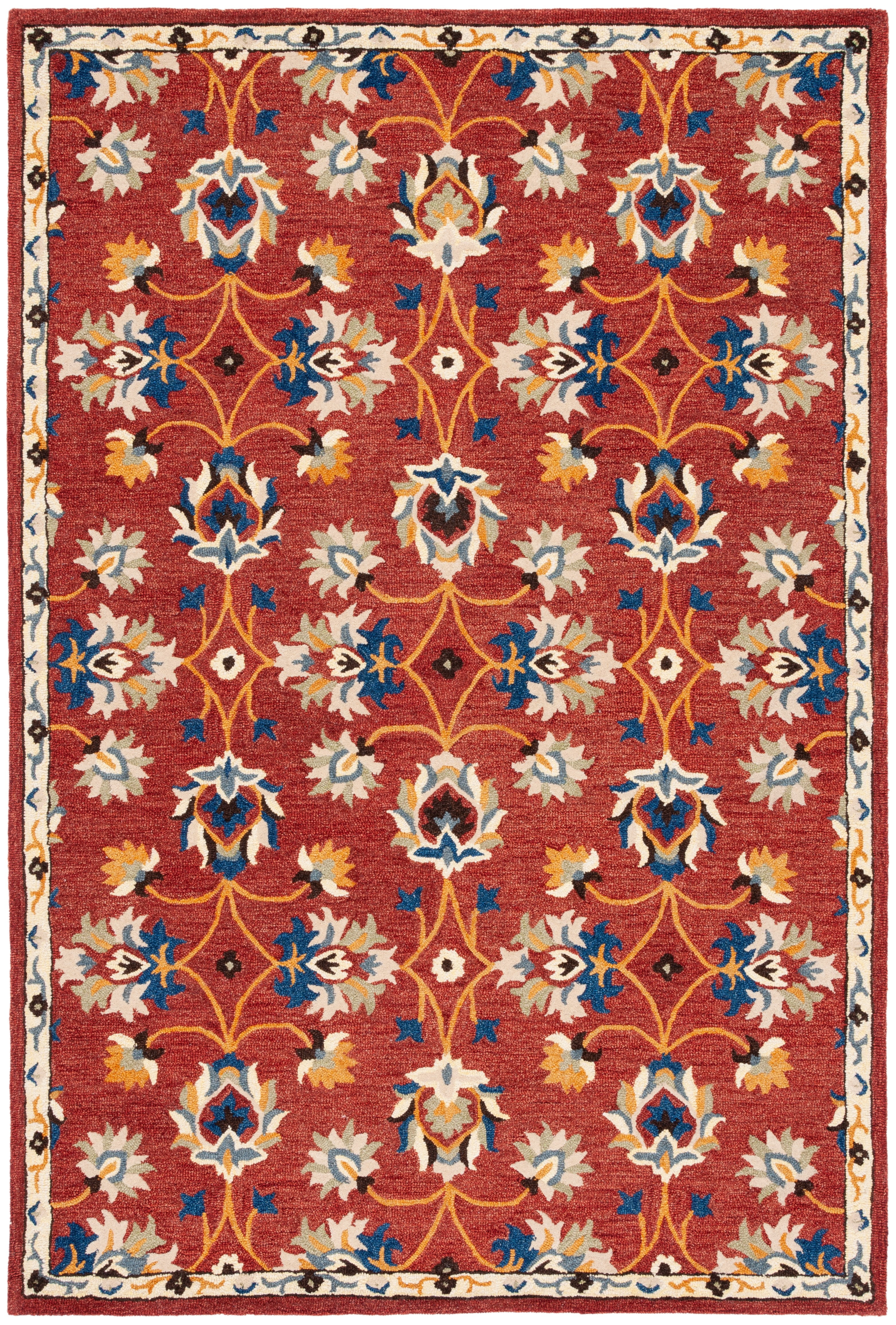 Tensei Hand-Tufted Wool 4' x 6' Rectangular Blue Area Rug