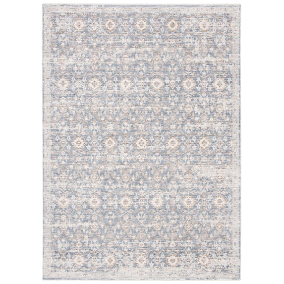 SAFAVIEH Moondust Durga Medallion Polyester Area Rug, Blue/Ivory, 8' x 10'
