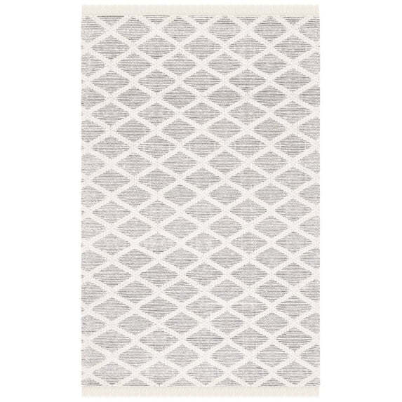 SAFAVIEH Marbella Kingston Diamond Area Rug, Ivory/Black, 3' x 5'