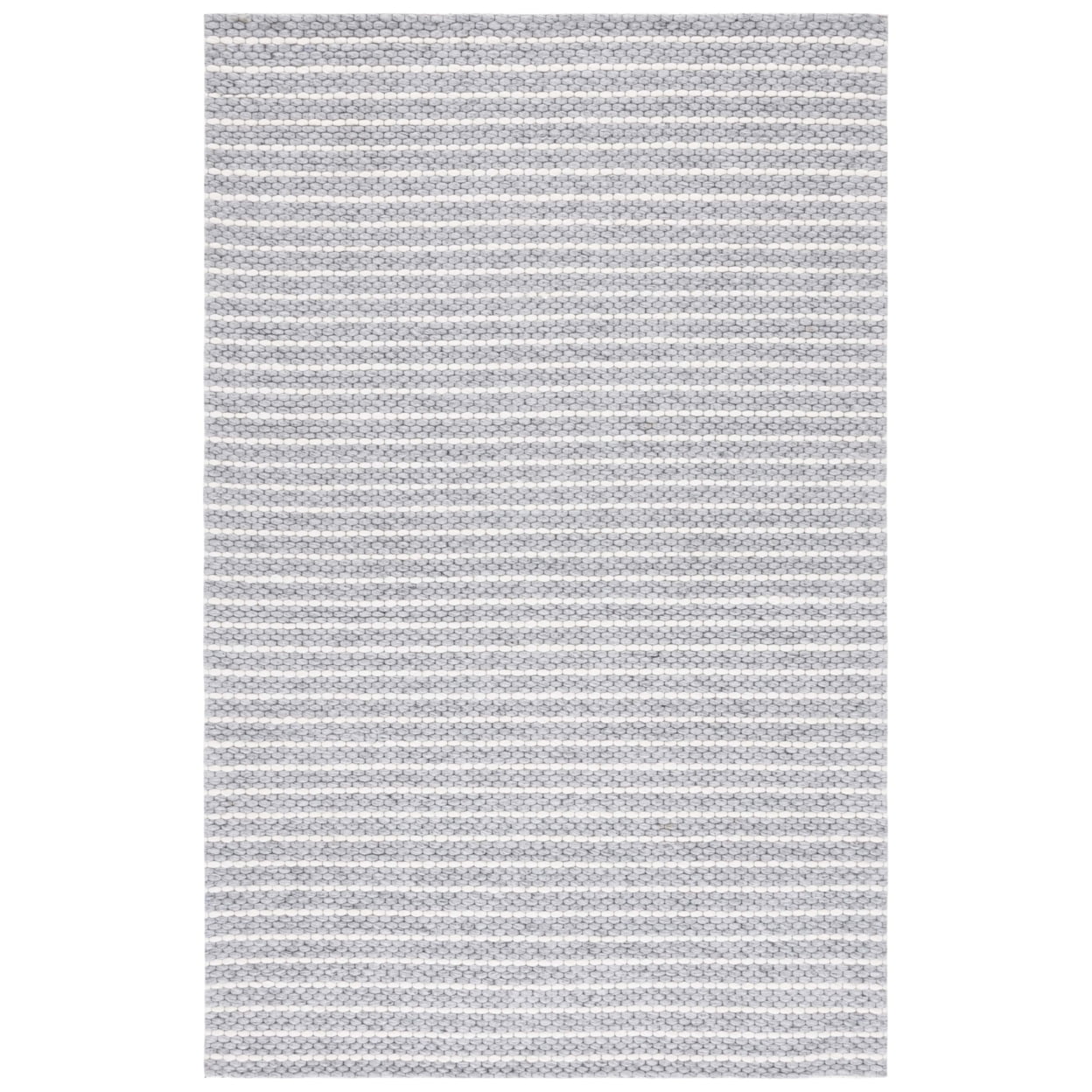 Ivory Flat Woven Wool 4' x 6' Handmade Area Rug
