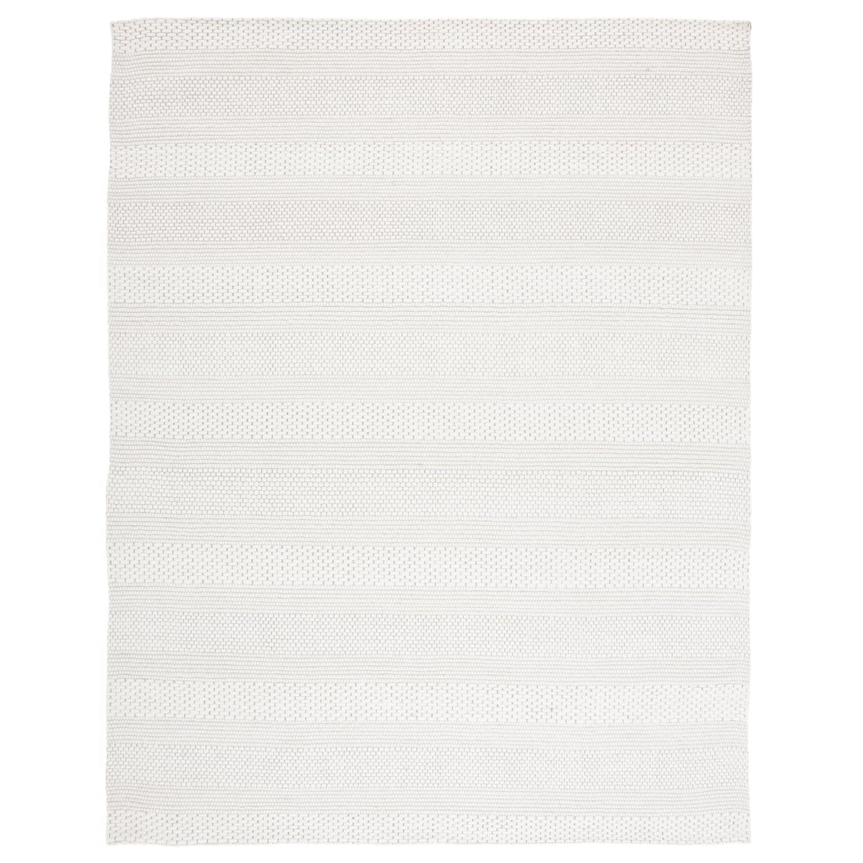 Ivory Beige Flat Woven Wool Rectangular Rug 8' x 10'