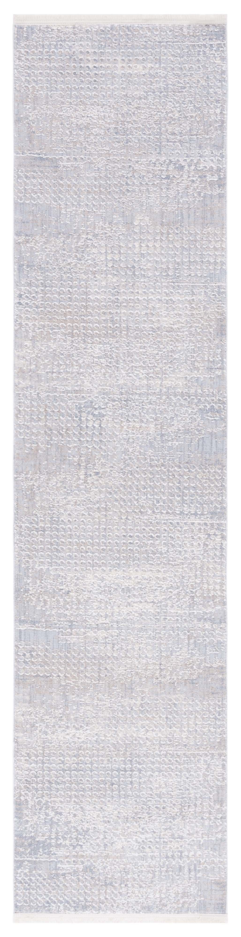 Marmara Blue and Ivory 2' x 8' Runner Rug