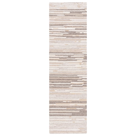 SAFAVIEH Martha Stewart Fifth Avenue Heathe Striped Runner Rug, Natural/Beige, 2'3" x 8'