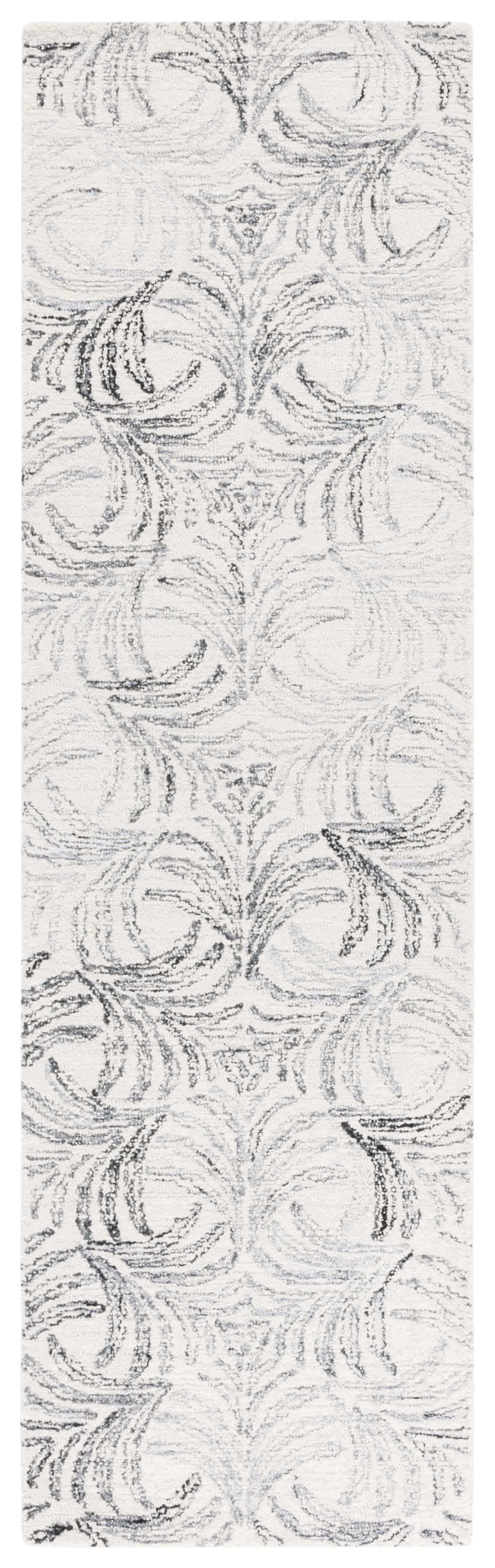 SAFAVIEH Martha Stewart Jardin Hyram Floral Runner Rug, Ivory/Grey, 2'3" x 8'