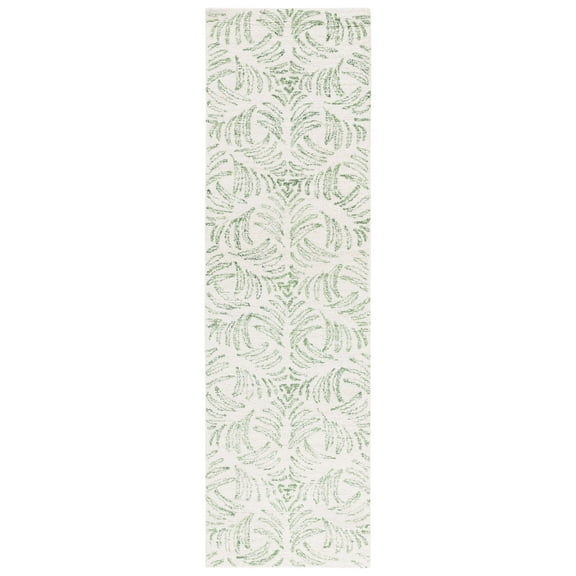 SAFAVIEH Martha Stewart Jardin Hyram Floral Runner Rug, Ivory/Green, 2'3" x 8'