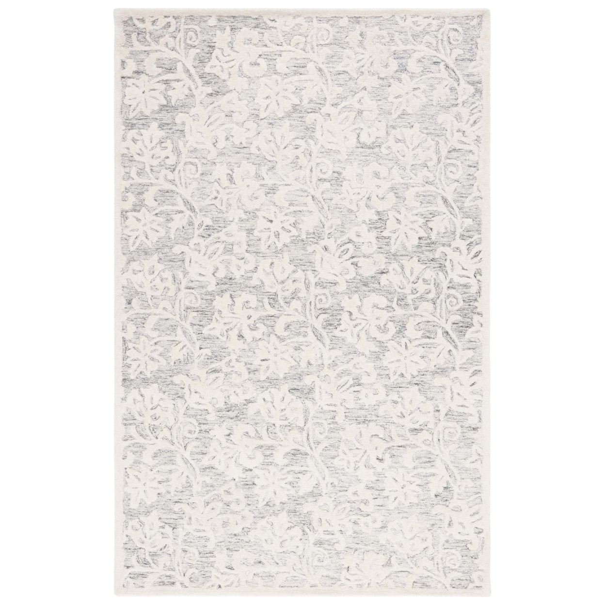 Handcrafted Metro Tufted Wool Rectangular Rug 8' x 10' - Gray
