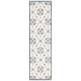 thumbnail image 1 of SAFAVIEH Martha Stewart Tufted Jada Diamond Runner Rug, Ivory/Blue, 2'3" x 8', 1 of 11