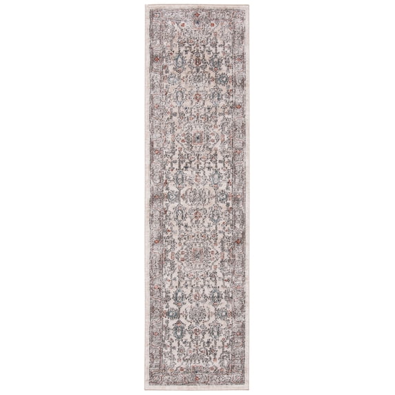 SAFAVIEH Martha Stewart Dacota Oregon Runner Rug, Grey/Ivory, 2'2" x 10'