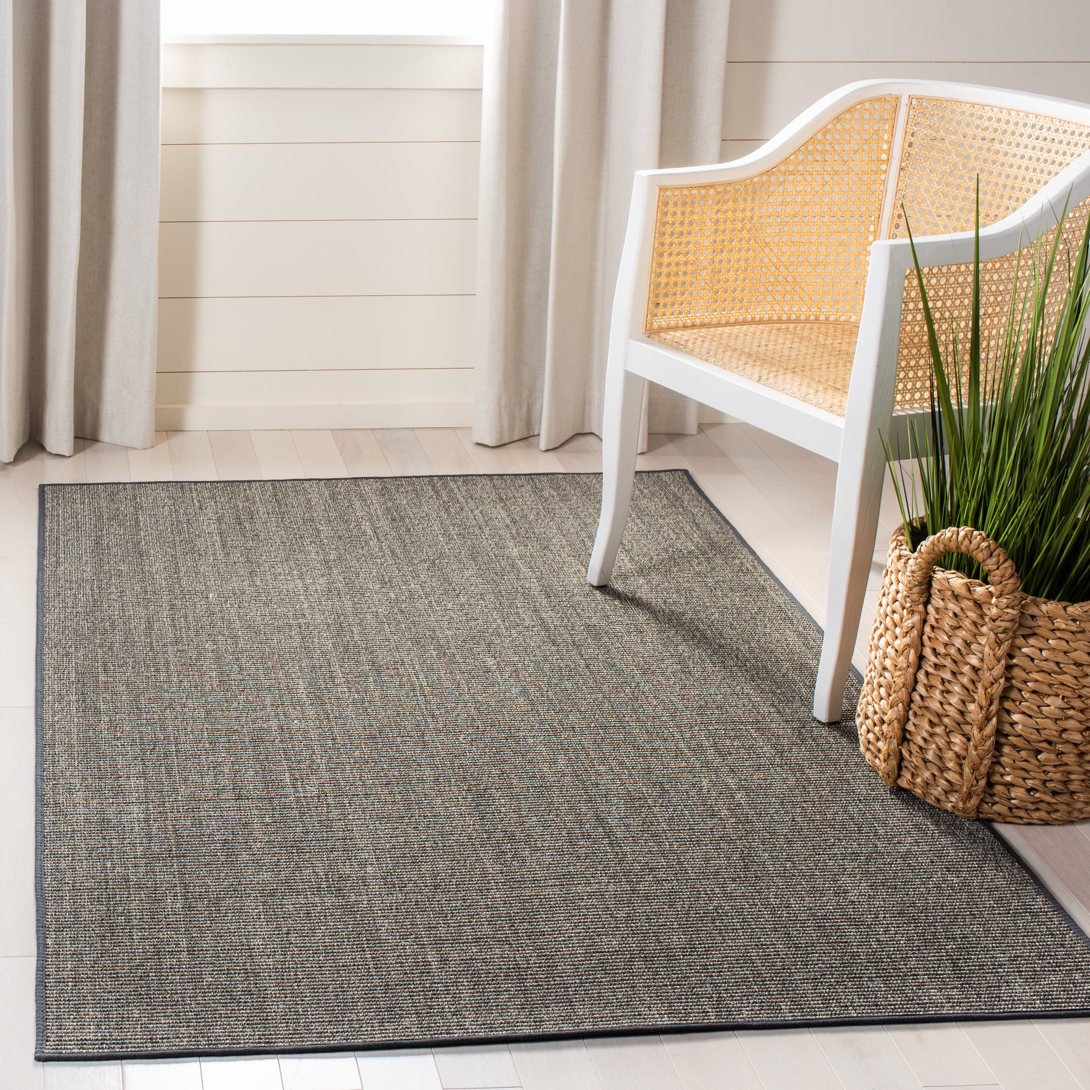 Charcoal Gray Hand-Knotted Wool Runner Rug 2'4" x 4'