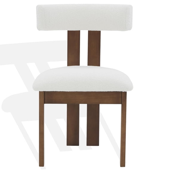 Safavieh Macey Wood Dining Chair in Ivory / Walnut