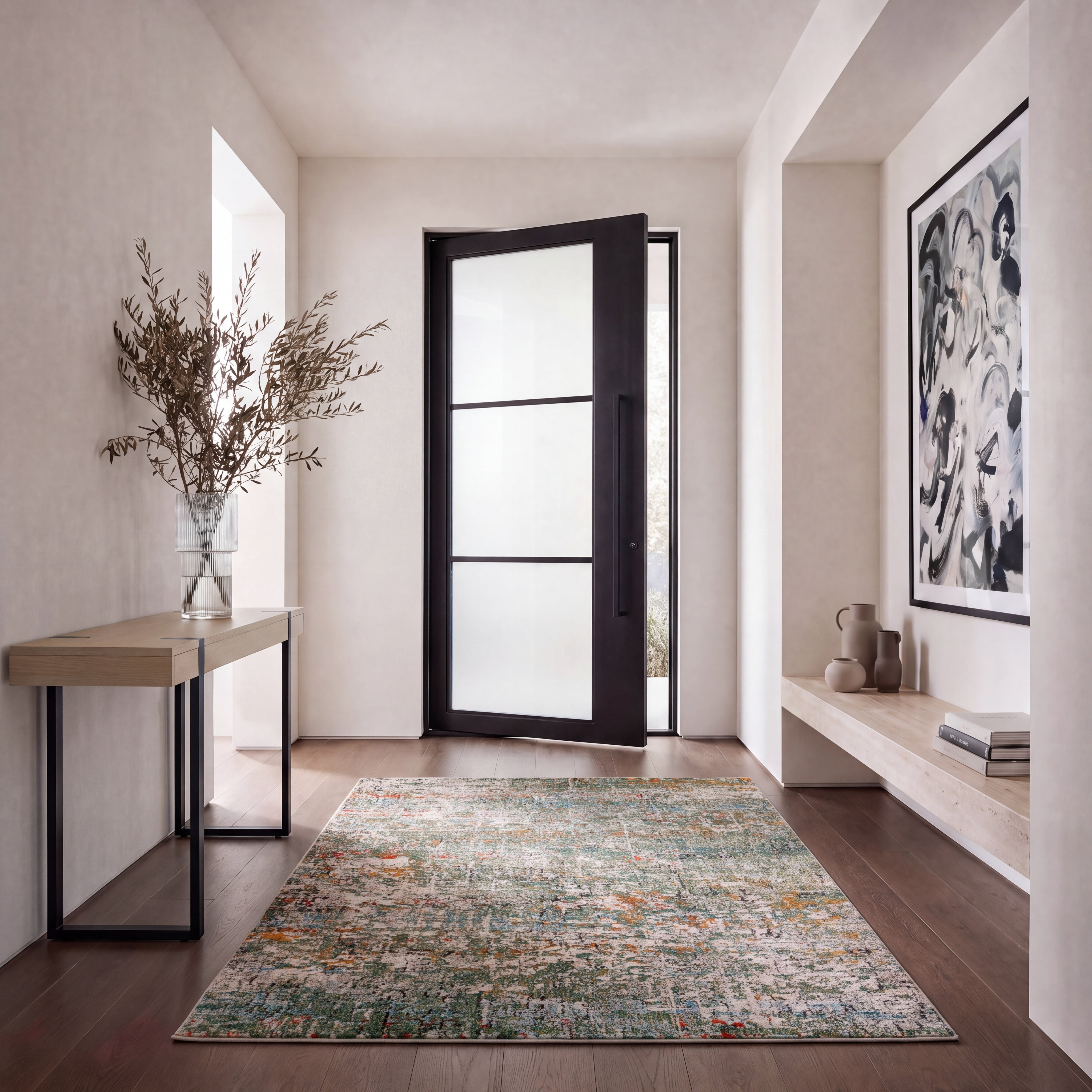 Safavieh Madison Kebo Abstract Area Rug, Green/Turquoise, 6' x 8'