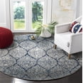 thumbnail image 1 of Safavieh Madison Leighton Geometric Area Rug, Navy/Silver, 3' x 3' Round, 1 of 9