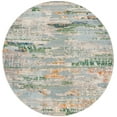 thumbnail image 1 of SAFAVIEH Madison Orlando Abstract Area Rug, Green/Blue, 6'7" x 6'7" Round, 1 of 7