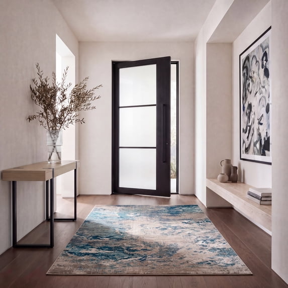 Safavieh Madison Oscar Abstract Area Rug, Blue/Beige, 6' x 8'