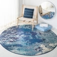 thumbnail image 1 of Safavieh Madison Oscar Abstract Area Rug, Navy/Ivory, 4' x 4' Round, 1 of 13
