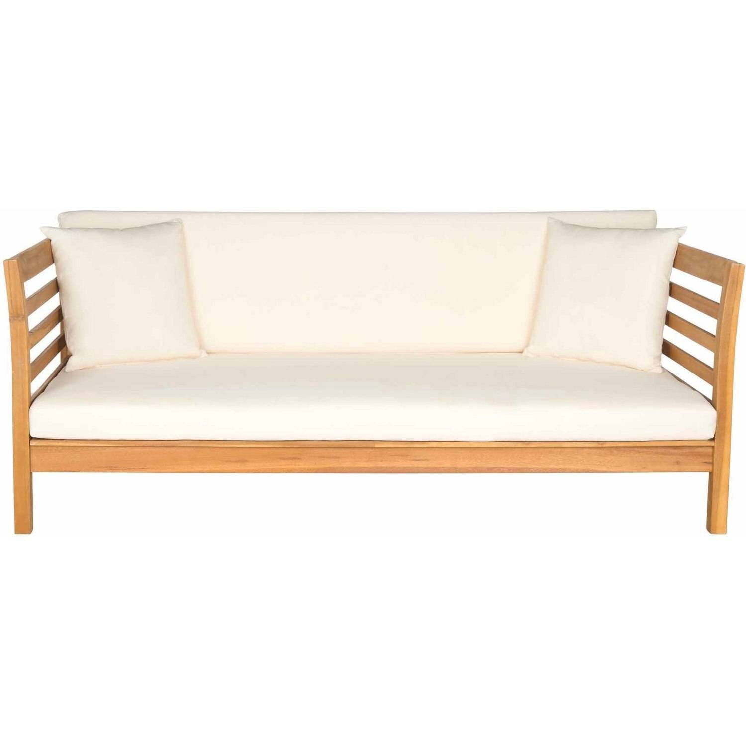 Safavieh Patio Malibu Modern Outdoor Day Bed with Throw Pillows