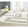 thumbnail image 1 of Shag & Flokati Rug - Manhattan Shag Polyester Pile -White/Grey-Color:White/Grey,Design:Shag & Flokati,Shape:Small Rectangle,Size:6'L x 4'W, 1 of 5