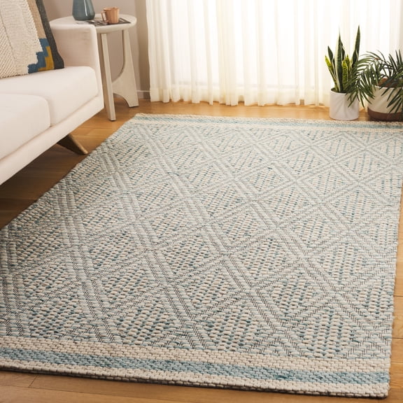 Safavieh Marbella Dania Diamond Area Rug, Aqua/Ivory, 4' x 6'
