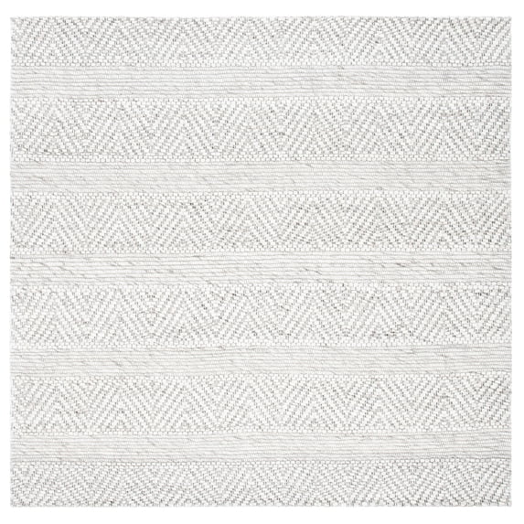 SAFAVIEH Marbella Keeleigh Diamond Area Rug, Beige/Light Grey, 3' x 3' Square