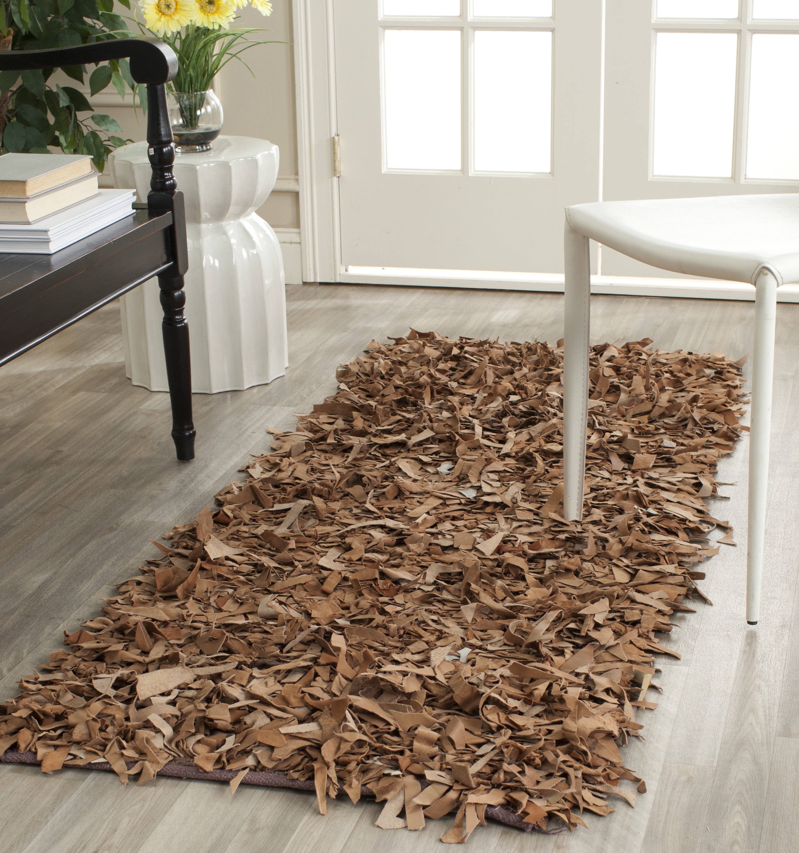 Safavieh Mariam Leather Shag Area Rug or Runner - Walmart.com