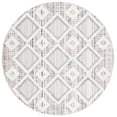 thumbnail image 1 of SAFAVIEH Marrakesh Driskoll Geometric Polyester Area Rug, Grey/Multi, 3' x 3' Round, 1 of 7